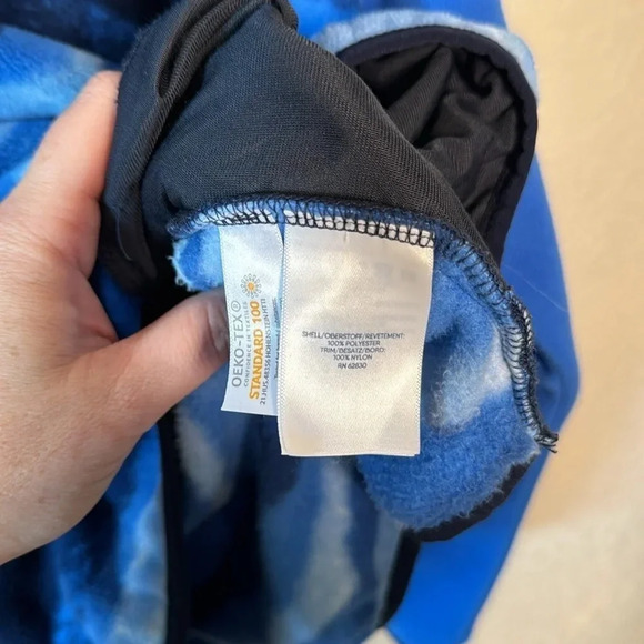 Lands End Mens Radiant Blue Mountain Heritage Fleece Pullover Sweater Large - Picture 6 of 6